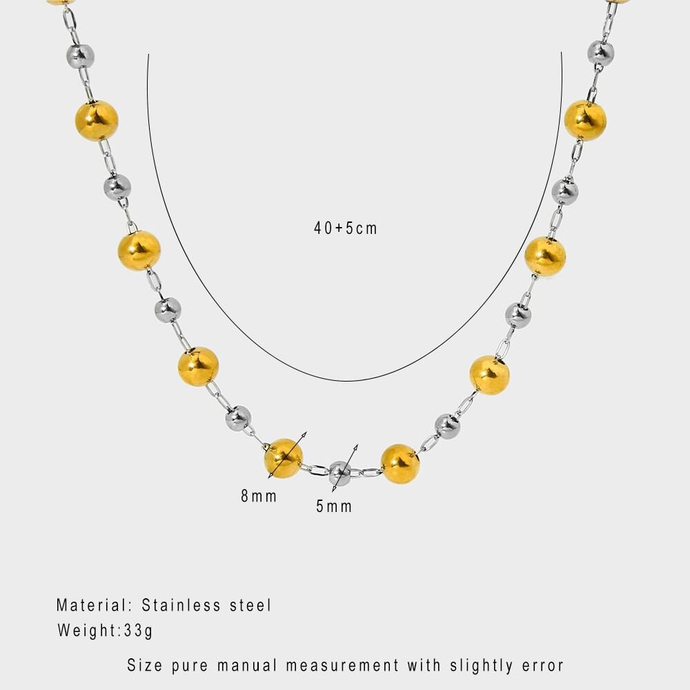 Simple Series – Täglich wechselnde, wasserfeste Damen-Ketten aus Edelstahl in Goldfarbe h5 