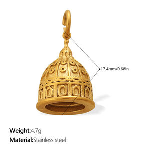 Simple Series DIY Irregular Shape Stainless Steel Waterproof Gold Color Rhinestone Pendants h5