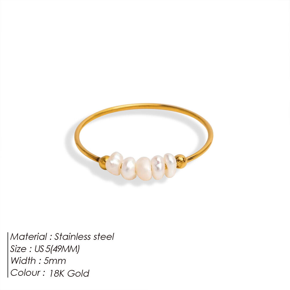 Color dorado/Talla de anillo 7 Imagen2