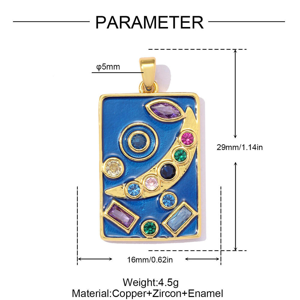 Classic Series Diy Irregular Shape Sun Circle Moon Stainless Steel Waterproof Gold Color Women's Pendants