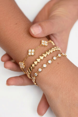Bracelet with round cubic zirconia stones h5 Picture2