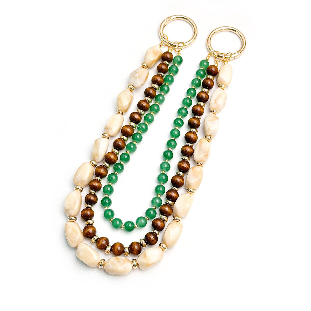 Serie sencilla, cuentas de forma irregular para uso diario, colgantes de resina con degradado de color en colores variados para bolsos.