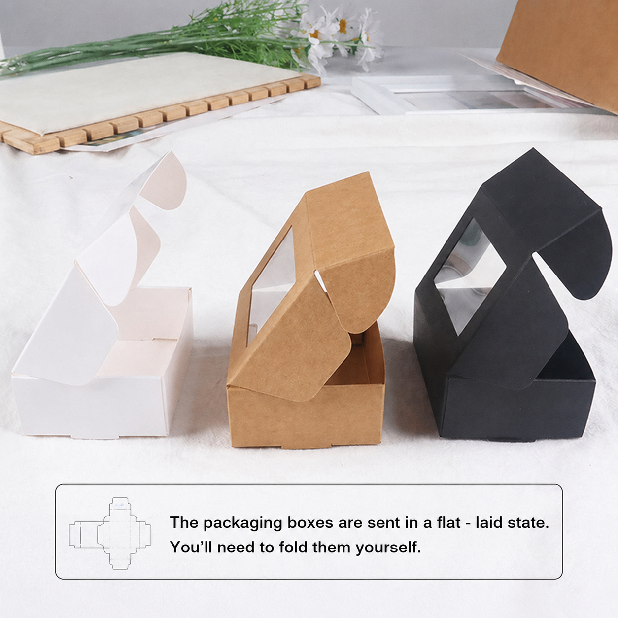 Simple Series Daily Solid Color Rectangle Paper Jewelry Boxes Picture4