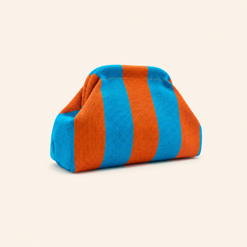 Pochette elasticizzate in maglia di poliestere a righe intrecciate in stile casual e colori misti 2