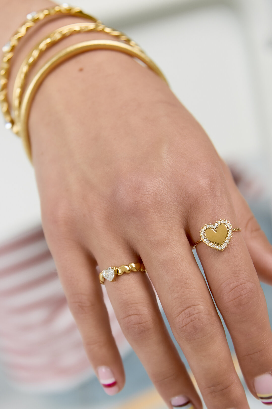 Stainless Steel Statement Rings Heart Simple Daily Simple Series Women's jewelry