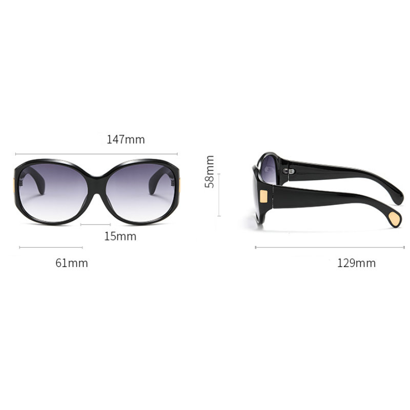 Simple Series Retro Solid Color Leopard Print Gradient Color Sunglasses h5 Picture3