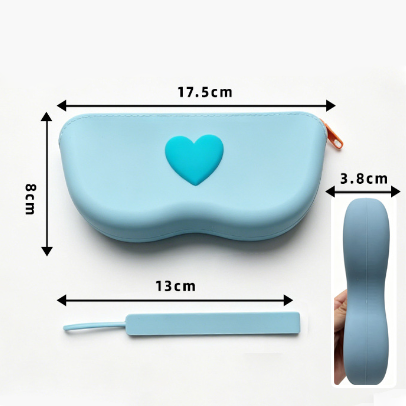 Custodia per occhiali da sole Simple Series Sweet Heart in gel di silice, colori misti Immagine5