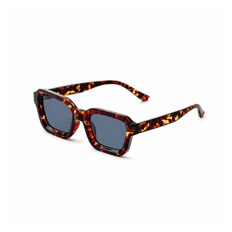 Simple Series Retro zonnebril met effen kleur en luipaardprint