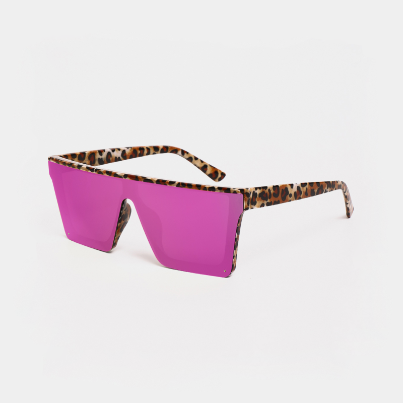 Luxe serie retro zonnebrillen met effen luipaardprint en kleurverloop.