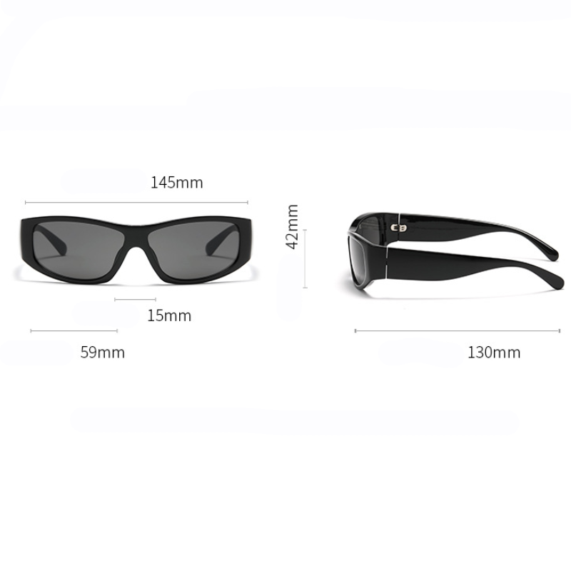 Occhiali da sole Simple Series Casual a tinta unita con sfumatura di colore h5 Immagine3