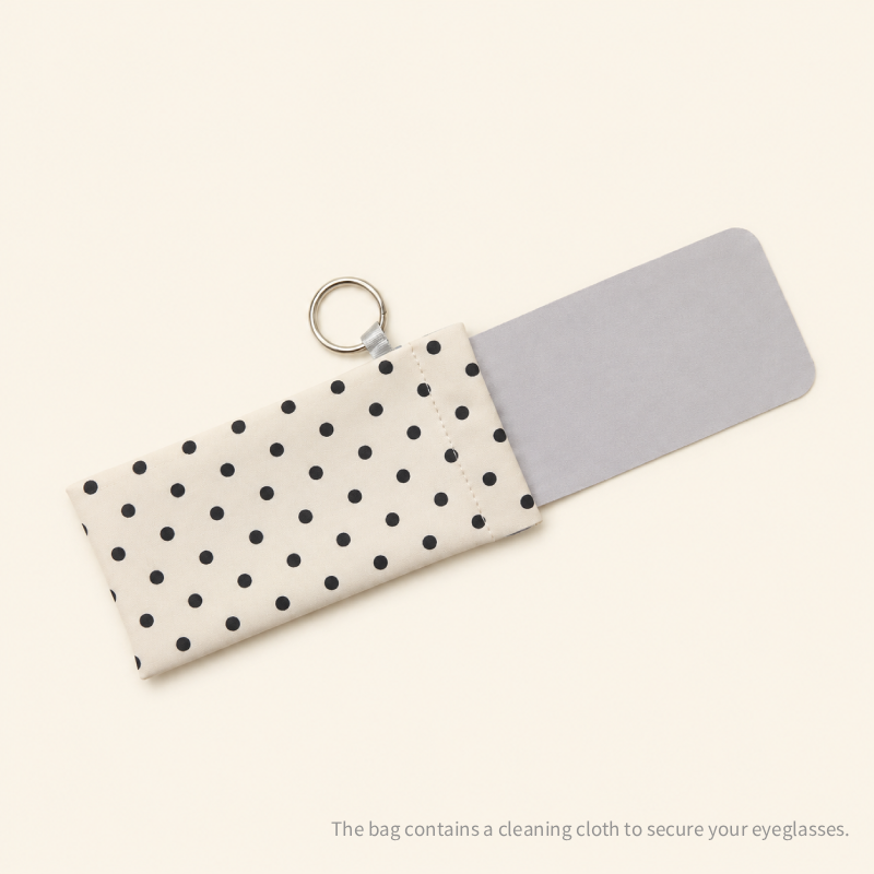 Custodia per occhiali da sole Simple Series Daily a tinta unita con pois in PU. Immagine3