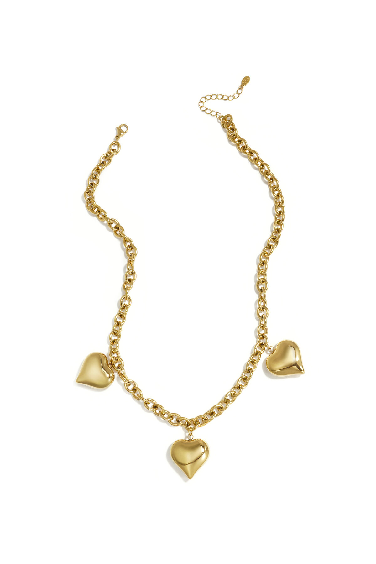 Collane con ciondolo a forma di cuore in acciaio inossidabile, serie Casual Daily Simple, gioielli da donna h5 