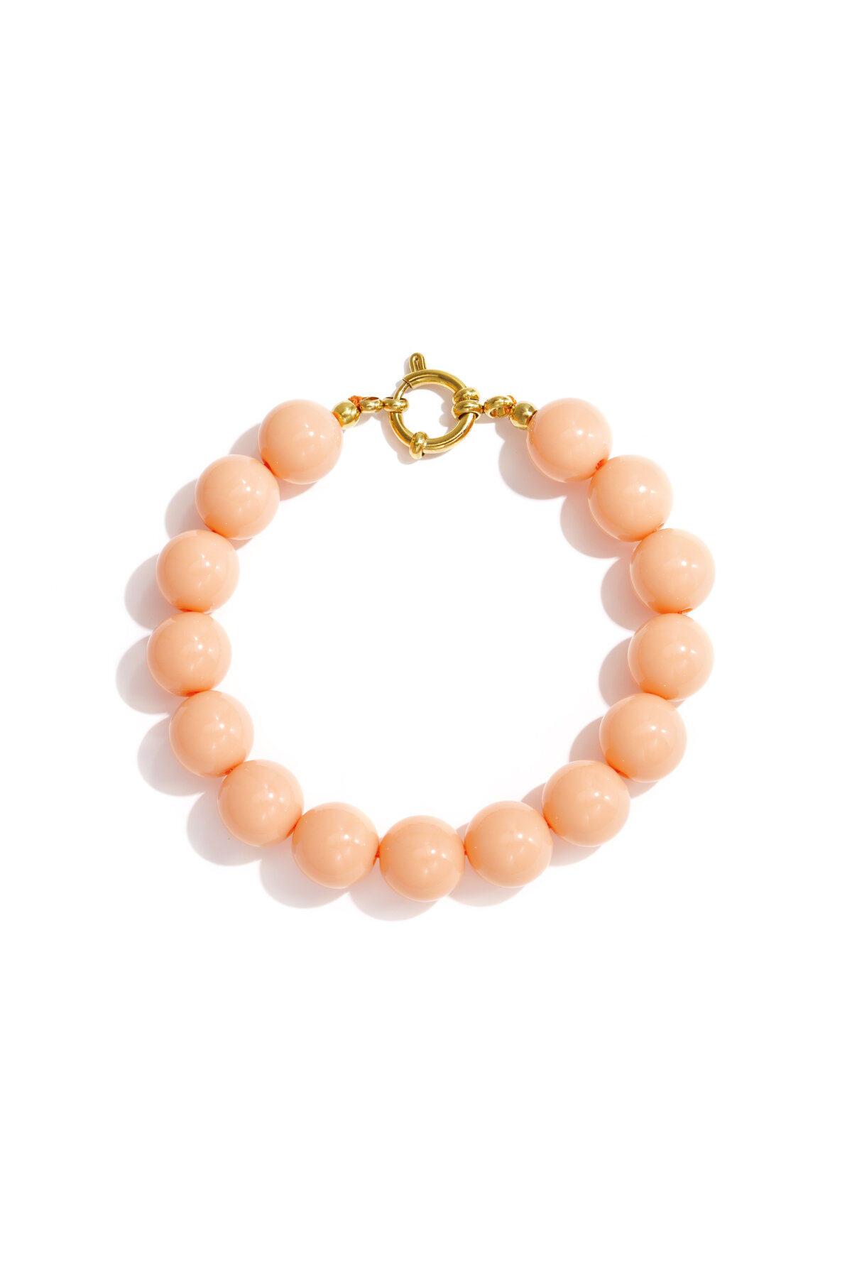 Bracelet with medium beads and front clasp-12mm 