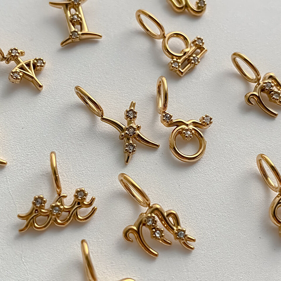 Colgantes para mujer de la serie clásica DIY con diseño de constelación, de acero inoxidable, resistentes al agua y color dorado. h5Imagen3