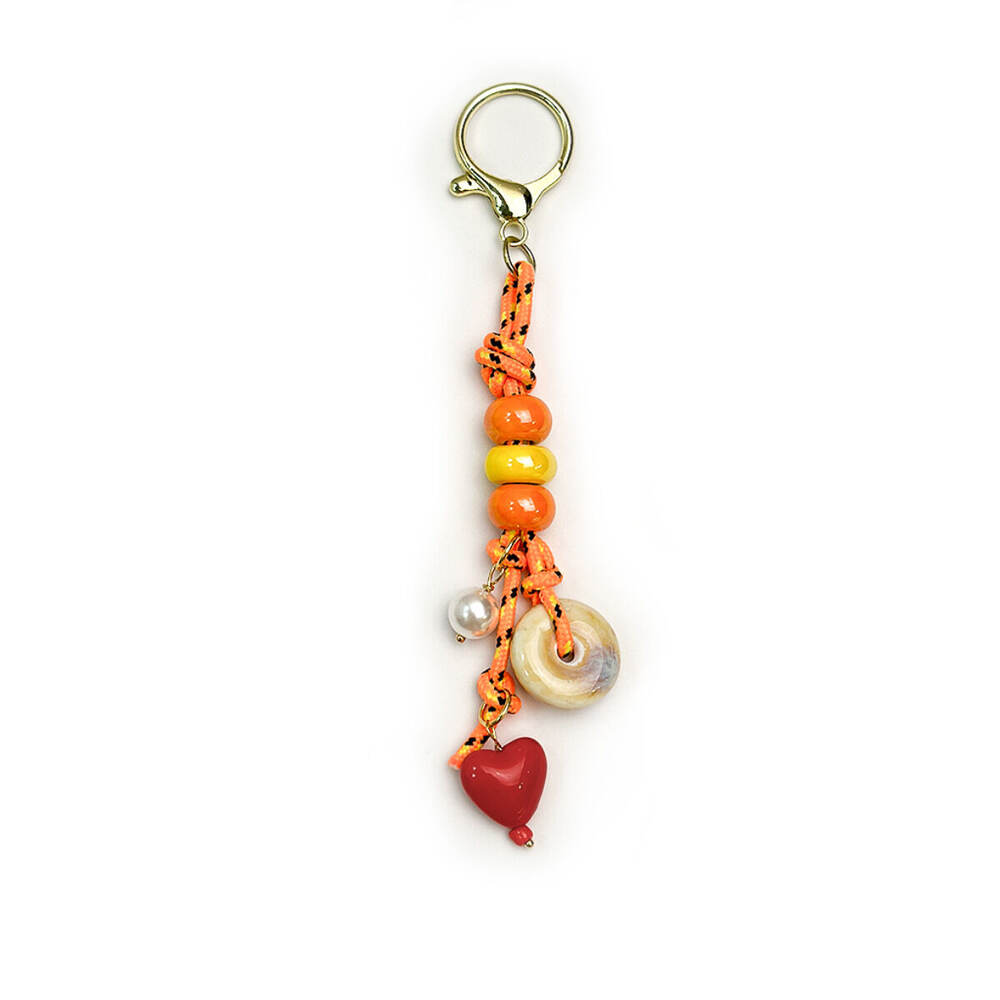 Simple Series Casual Heart Beads Mixed Color Star Braided Rope Bag Charms h5Picture2