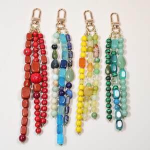 Simple Series Daily Irregular Shape Solid Color Beads Agate Natural Stone Bag Charms h5 Picture2