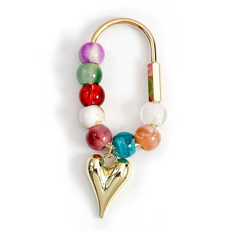 Simple Series Daily Heart Beads Star Gradient Color Alloy Bag Charms