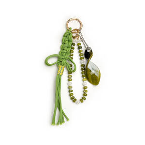 Simple Series Casual Irregular Shape Solid Color Twist Tassel Beads Gradient Color Agate Natural Stone Bag Charms h5 Picture2