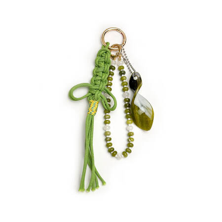 Simple Series Casual Irregular Shape Solid Color Twist Tassel Beads Gradient Color Agate Natural Stone Bag Charms 2