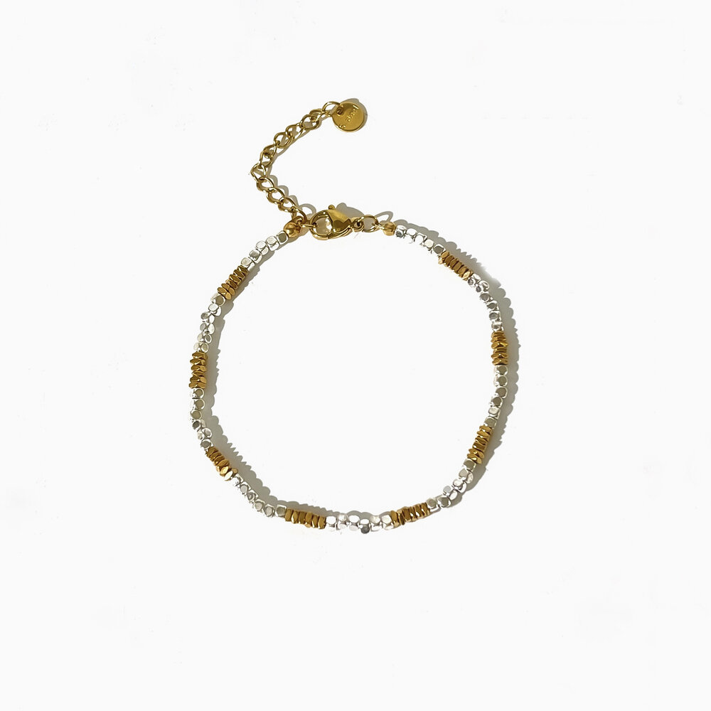 Braccialetti da donna semplici in acciaio inossidabile, impermeabili, color oro.