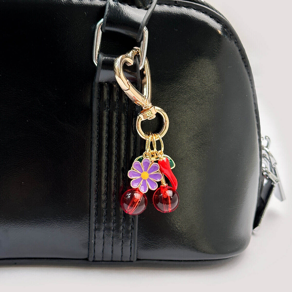 Simple Series Daily Flower Cherry Strawberry Resin Bag Charms