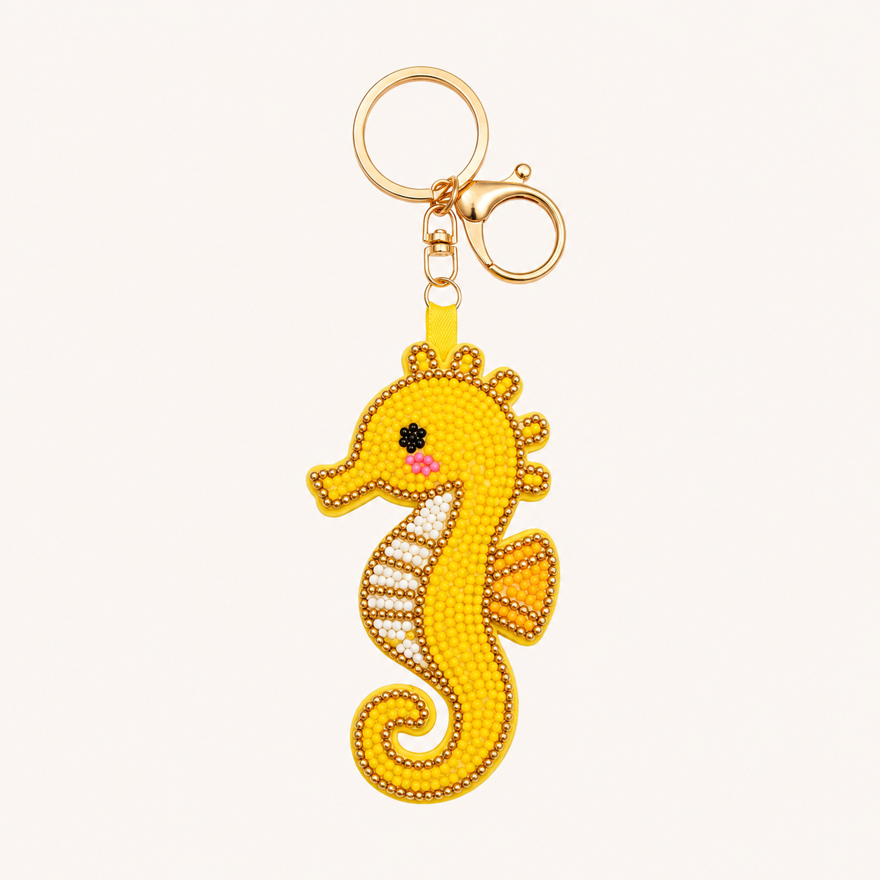 Simple Series Natural Animal Solid Color Cartoon Oceanic Style Alloy Rhinestone Keychain h5 