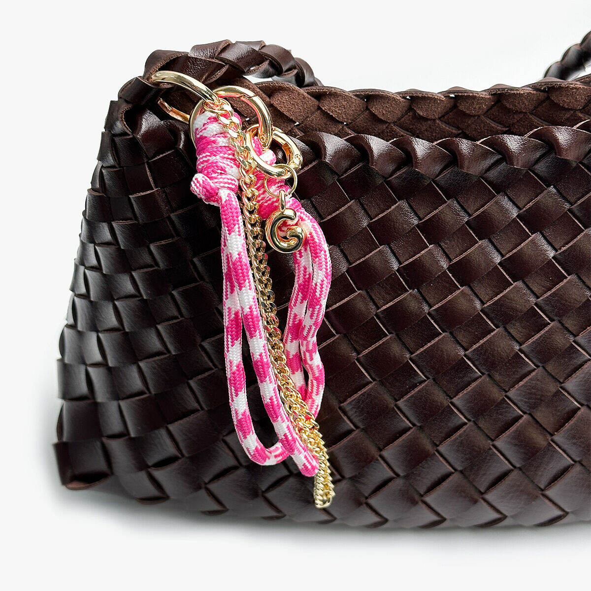 Simple Series Daily Letter Solid Color Key Braided Rope Bag Charms h5 Picture4