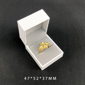 Simple Elegant Solid Color Flannelette Daily Rectangle Paper Jewelry Boxes h5