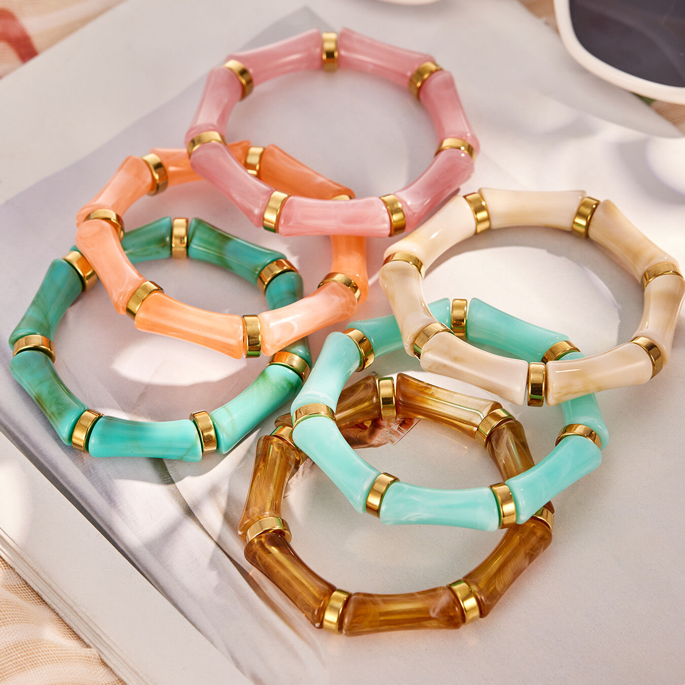Gradient Color Resin Women's Bangles 2