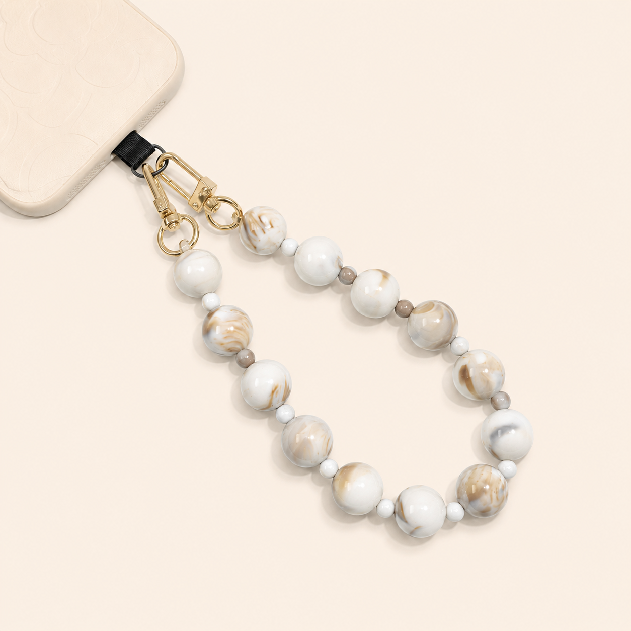 Simple Series Daily Solid Color Beads Gradient Color Resin Phone Chain