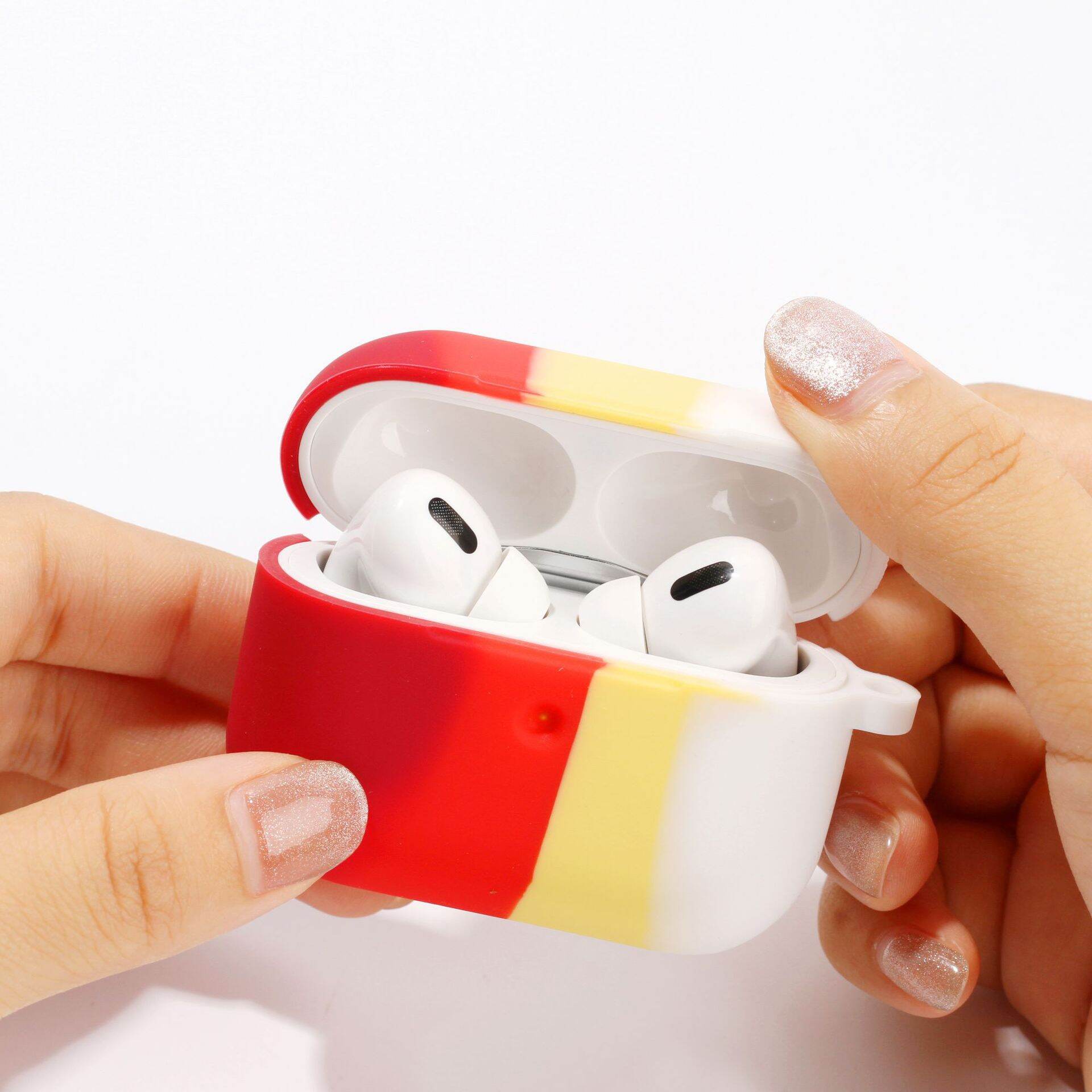 Colorful Striped Silicone Earphone Shell Picture6