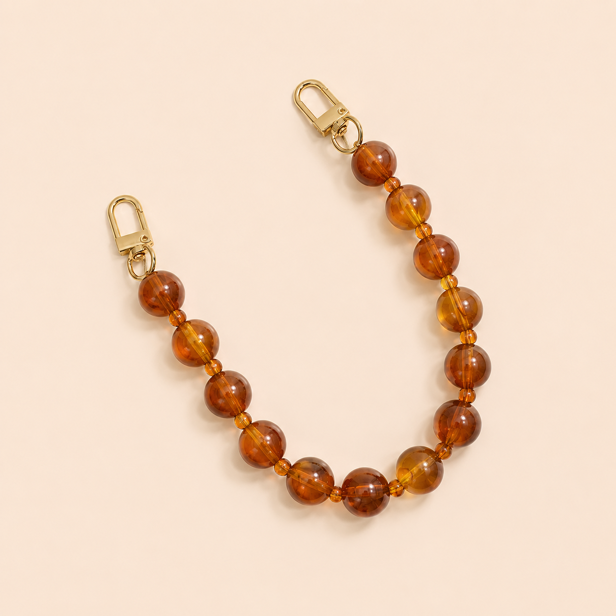 Simple Series Daily Solid Color Beads Gradient Color Resin Phone Chain 2