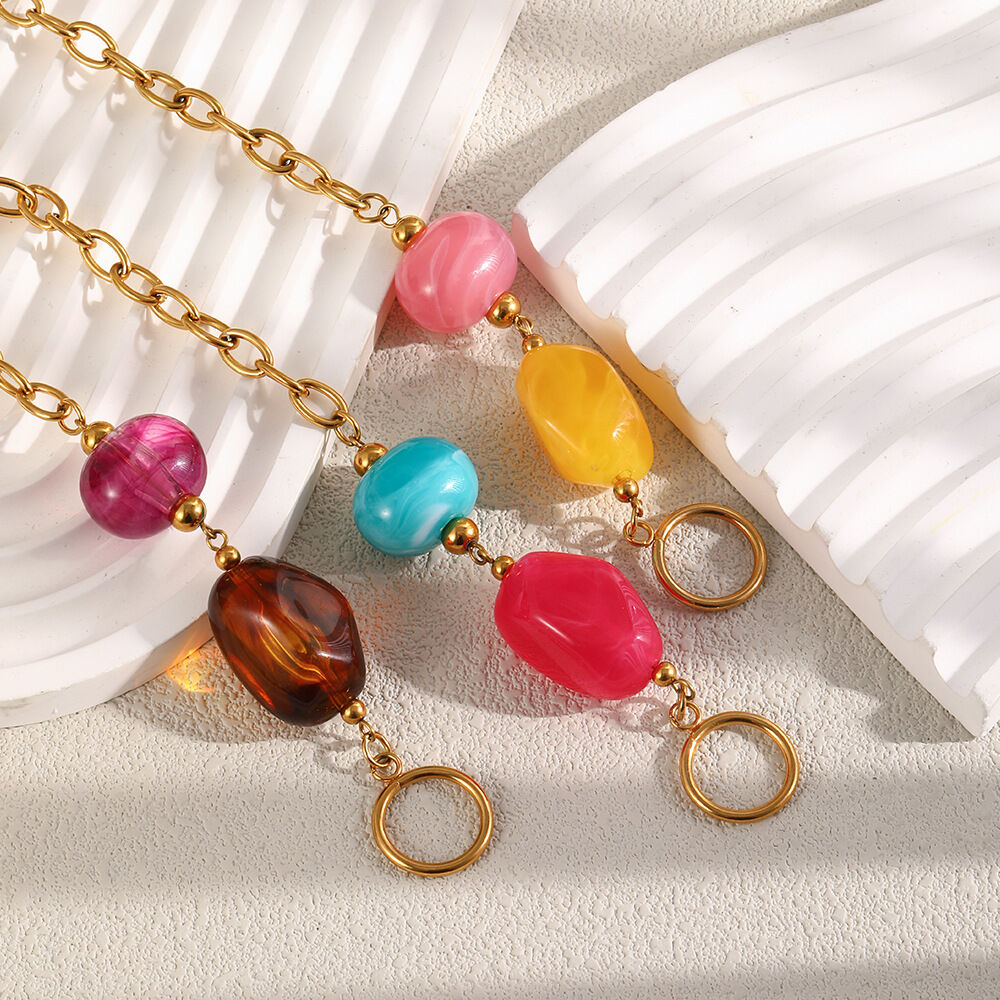 Pulseras de cuentas para mujer de acero inoxidable, impermeables y de color dorado, de Casual Beads. h5Imagen5
