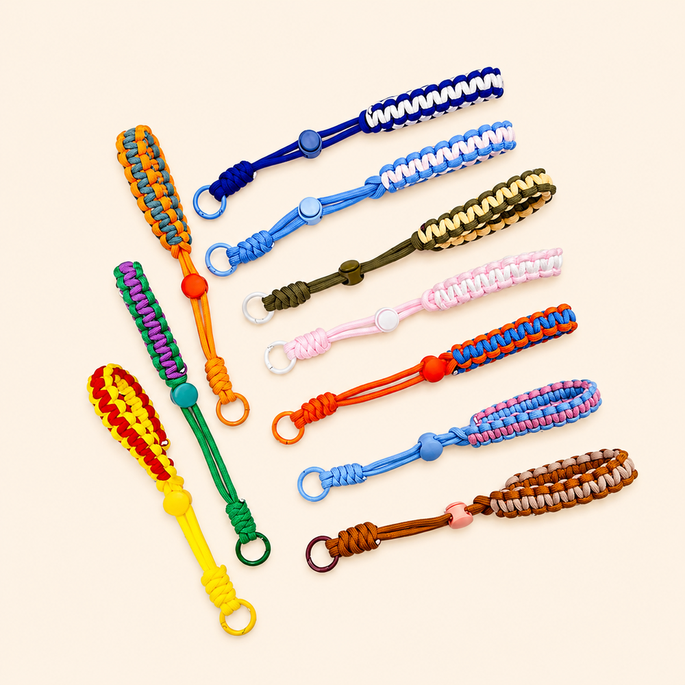 Simple Series Casual Twist Mixed Color Woven Braided Rope Phone Chain h5Picture3