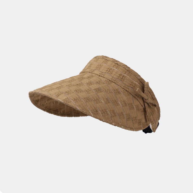 Simple Series Sweet Bow Knot Solid Color Cotton Visor