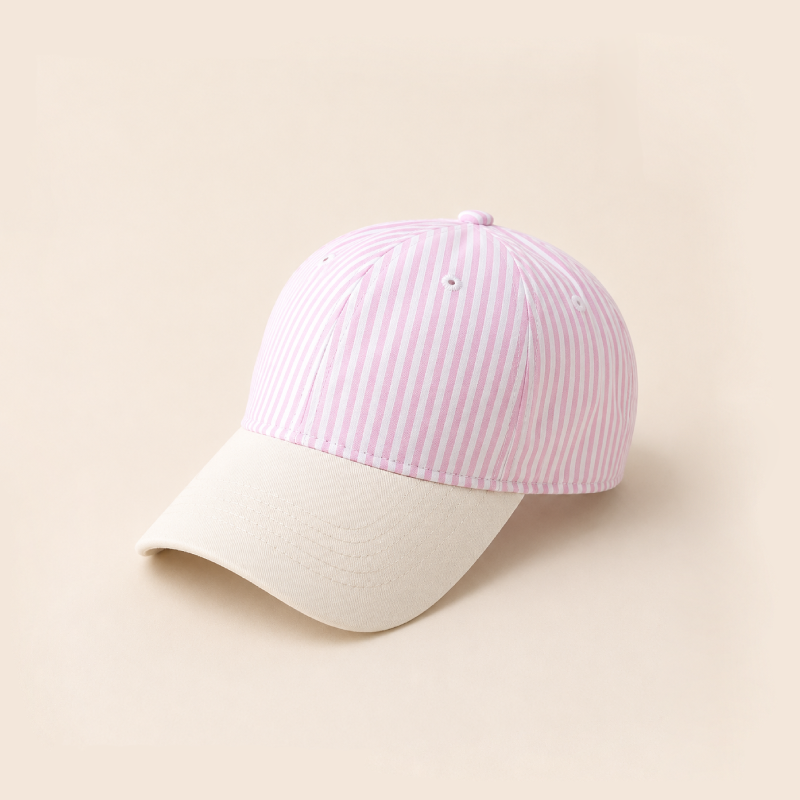 Simple Series Casual Stripe Mixed Color Cotton Baseball Cap