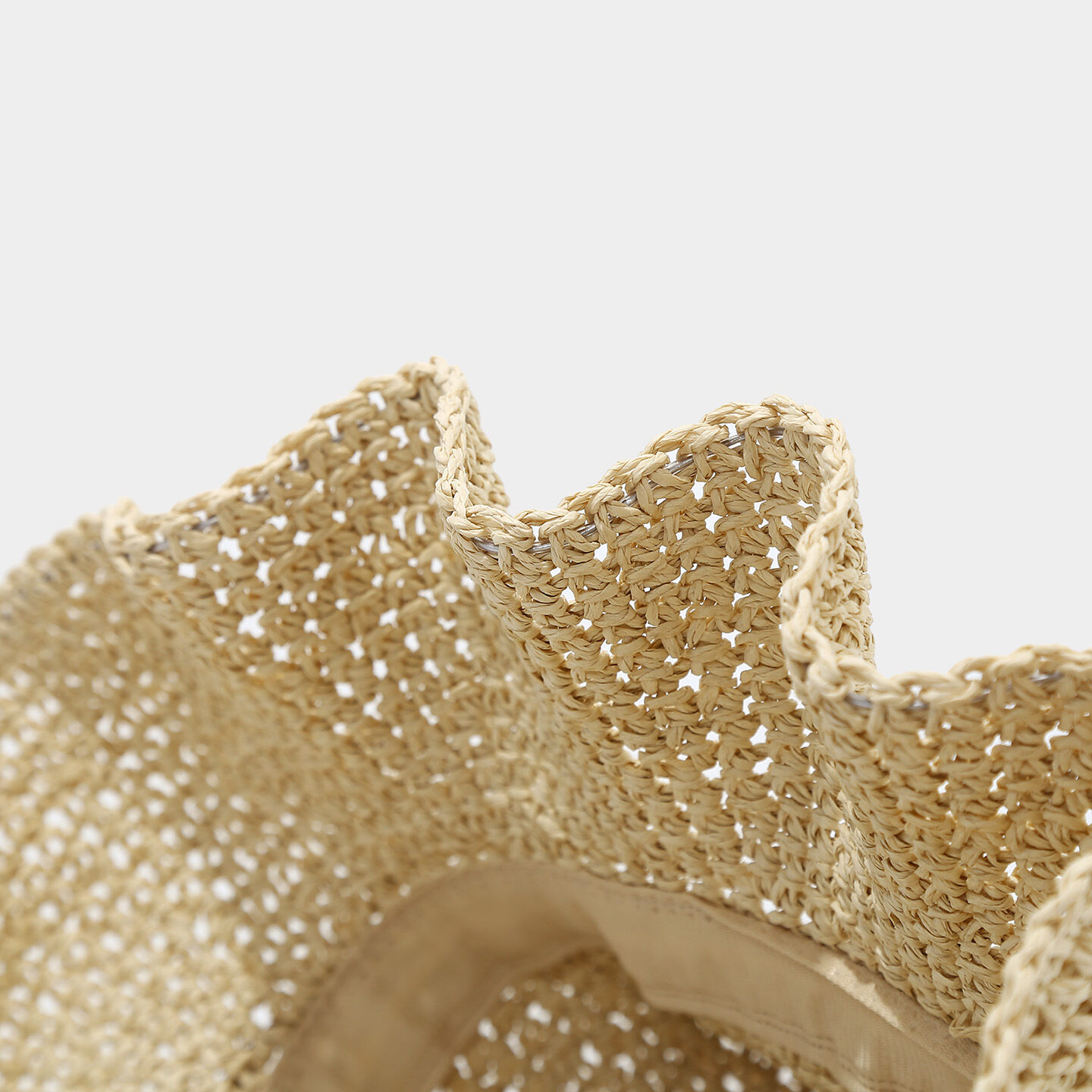 Simple Series Vacation Bow Knot Solid Color Hollowed-Out Woven Raffia Straw Hats Picture4