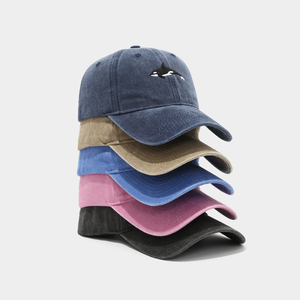 Simple Series Casual Solid Color Oceanic Style Fish Cotton Baseball Cap h5 Picture2