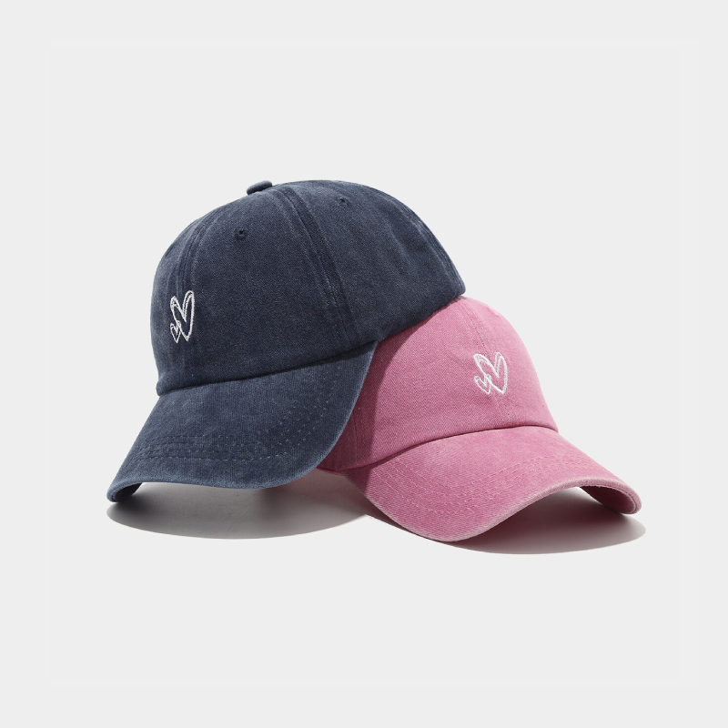 Simple Series Casual Heart Solid Color Cotton Baseball Cap