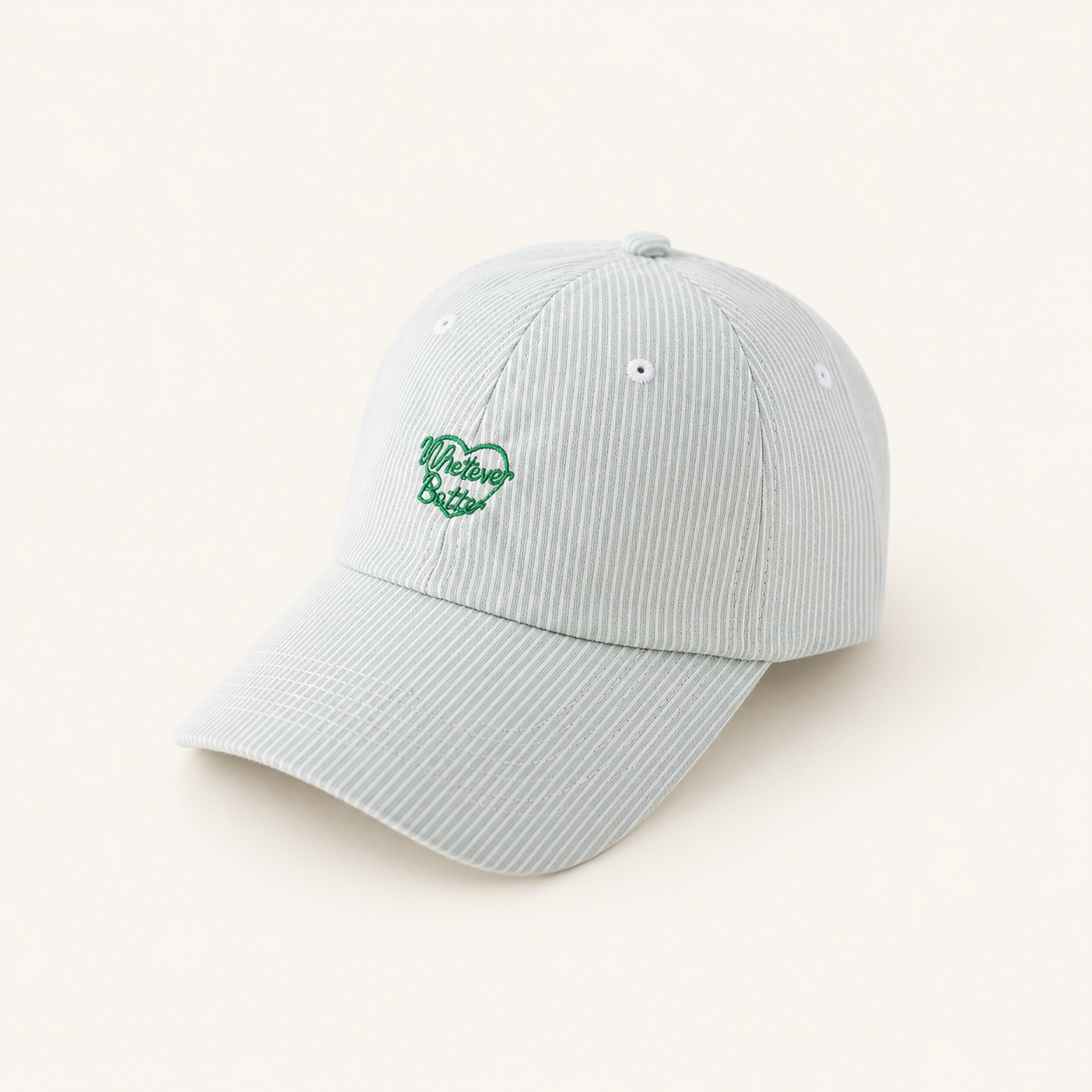 Simple Series Casual Letter Heart Stripe Cotton Baseball Cap