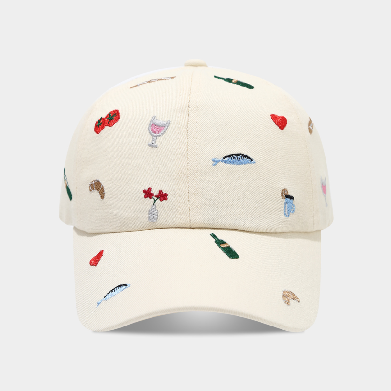 Casquette de baseball en coton de la série Simple Sweet Flower Heart Fruit Rose Food Fish h5 Image8