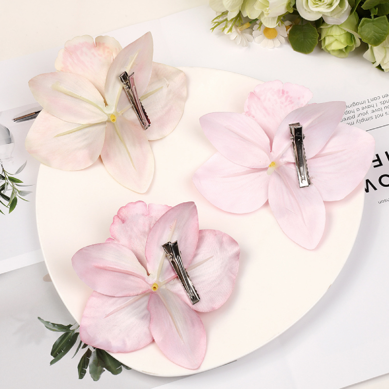 Simple Series Vacation Flower Gradient Color Plastic Hair Clips Picture3