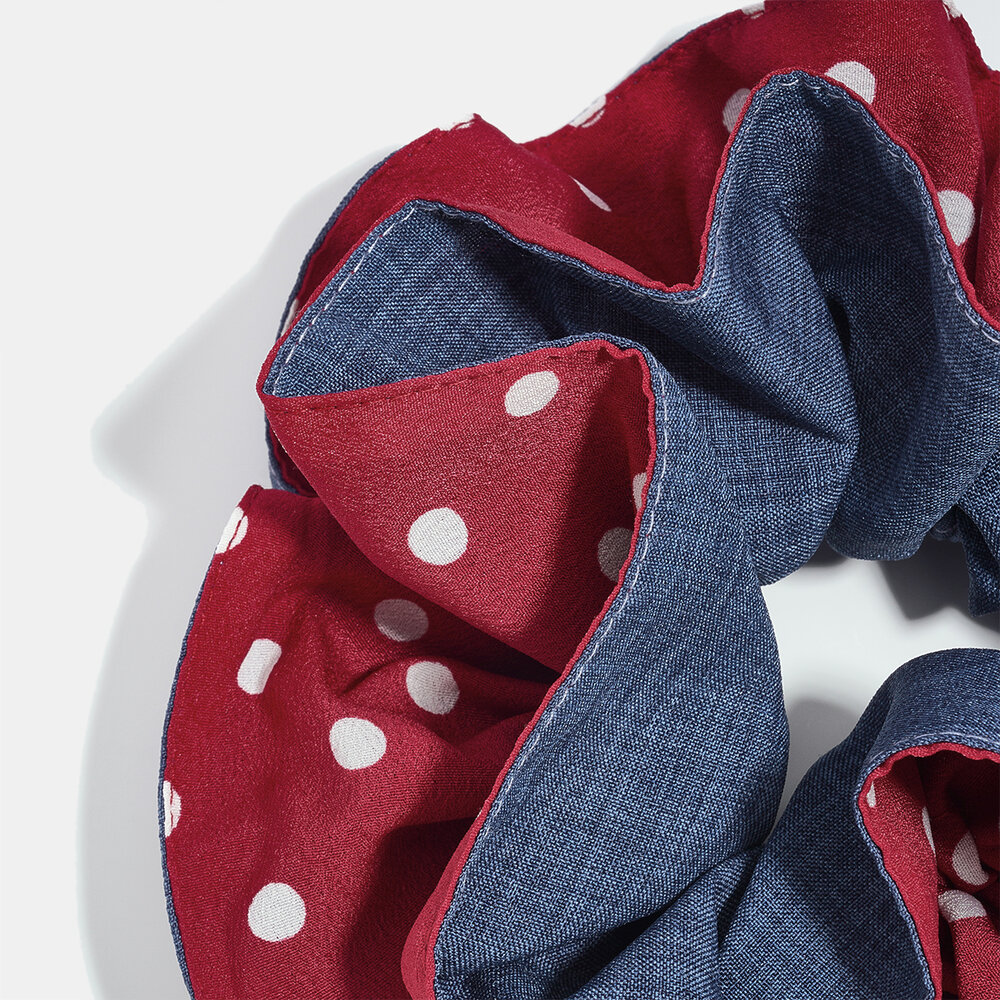 Simple Series Sweet Polka Dots Fabric Scrunchies Picture4