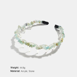 Simple Series Casual Lines Coral Ellipse Shape Acrylic Hair Bands h5