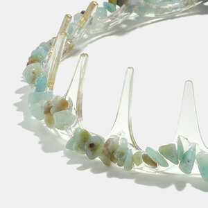 Simple Series Casual Lines Coral Ellipse Shape Acrylic Hair Bands h5 Picture3