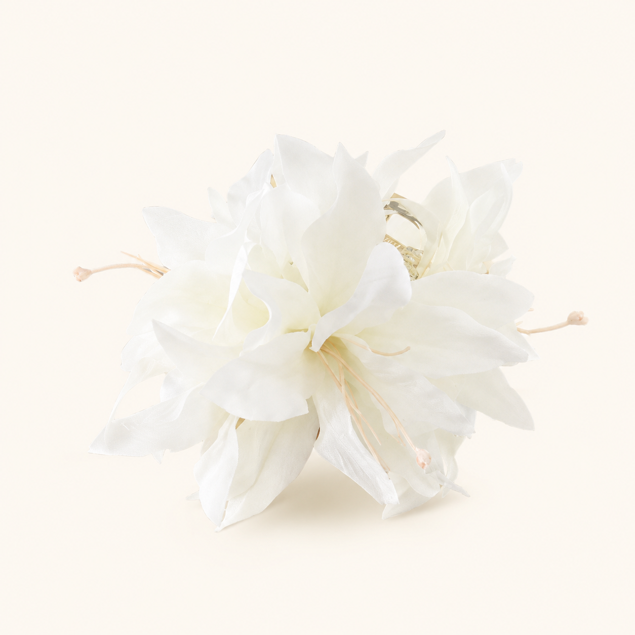 Pinzas para el cabello de tela de color liso con estampado floral dulce de la serie romántica h5 