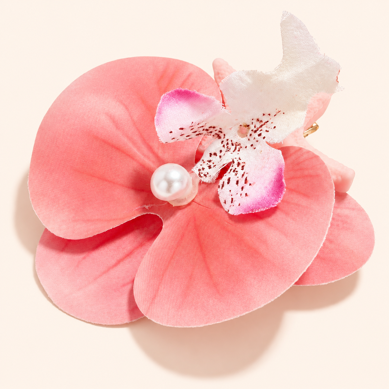 Pinzas para el cabello acrílicas con forma de estrella de mar y flores de la serie romántica "Vacaciones" Imagen4
