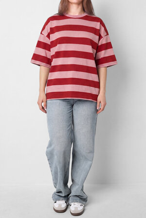 Cotton T-shirts Stripes Casual All Fit Clothes h5 Picture3