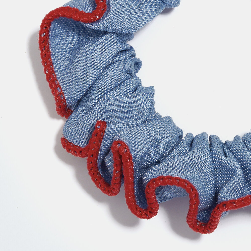 Simple Series Elegant Patchwork Fabric Scrunchies Picture3