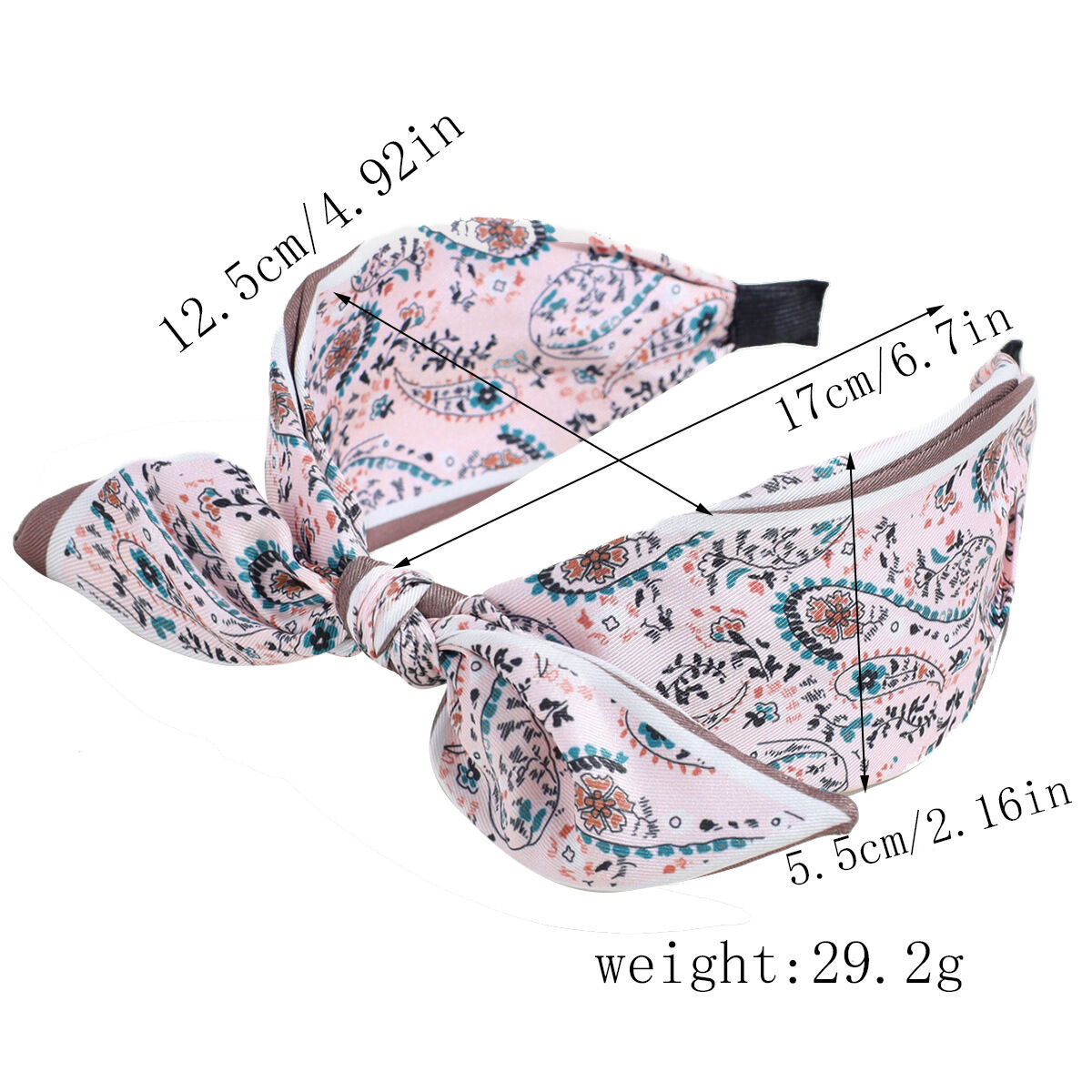 Diademas de tela con estampado floral paisley de la serie étnica Imagen4